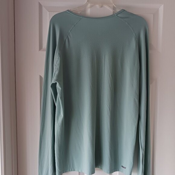 Athletic Works Women's Top Size XXL Green Long Sleeve Crew Neck Stretch T-shirt - Picture 2 of 9